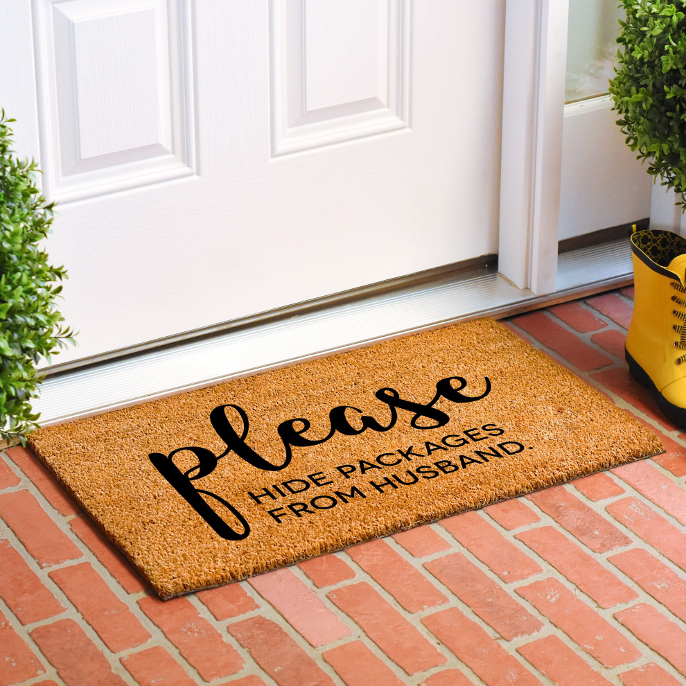 Calloway Mills Hide Packages From Husband Doormat, 24" X 36