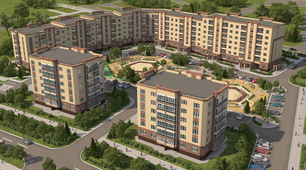 Проектирование дворового пространства и 3д визуализация жилого комплекса