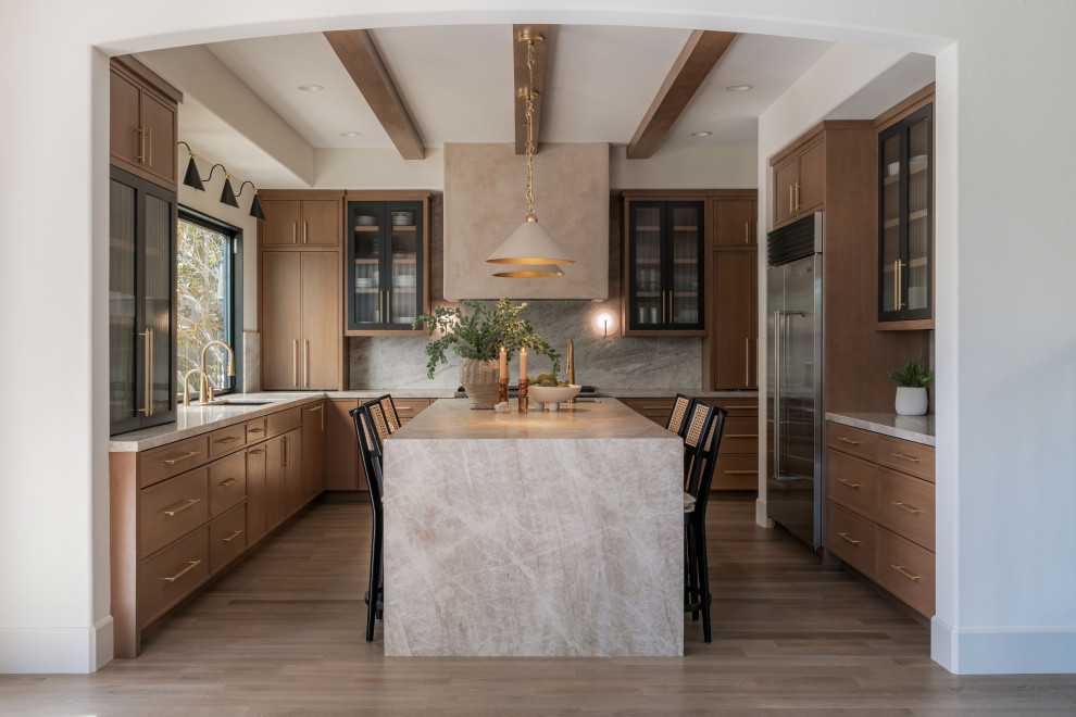 Refined Oak and Stone - Transitional - Kitchen - San Diego - by Maegan ...