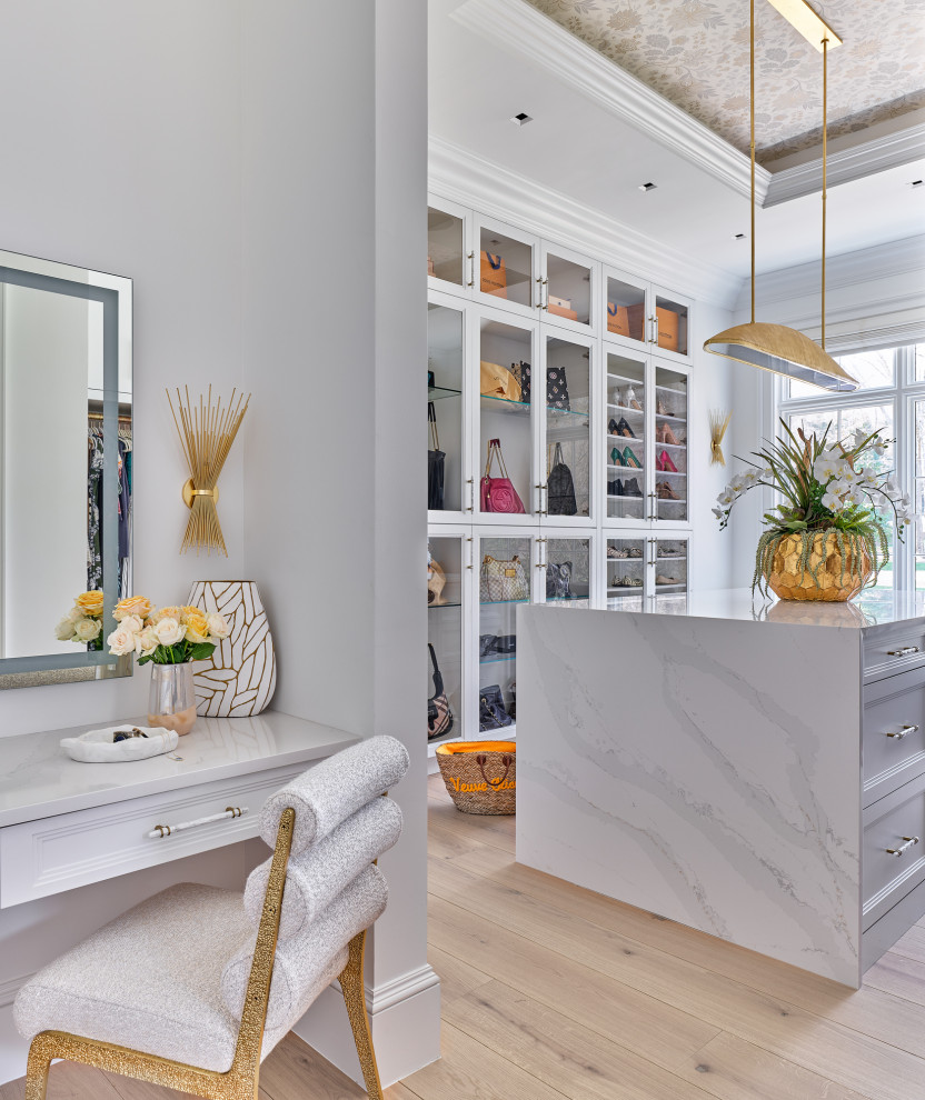 Example of a transitional closet design in Charlotte