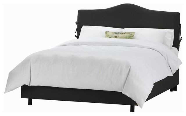 Slipcover Bed w Foam Padding in Black (King)