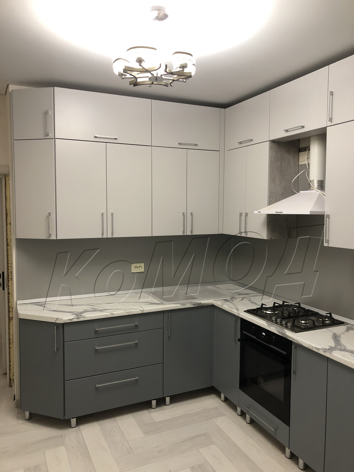 Кухня с фасадом МДФ краска