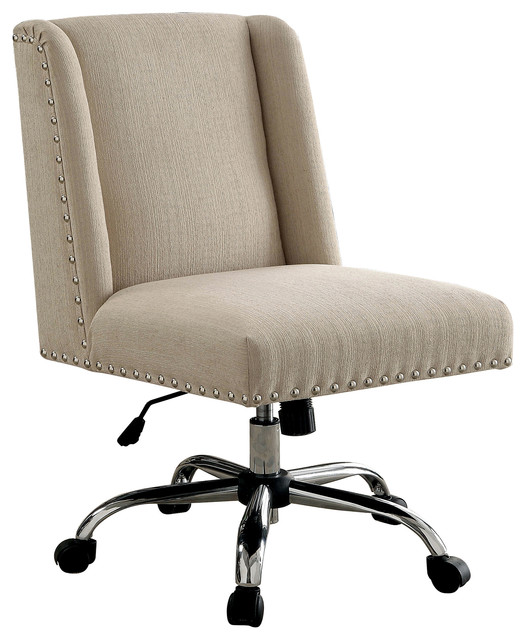 Jenna Contemporary Wingback Office Chair Transitional Jenna Contemporary Wingback Office Chair
