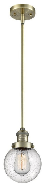 Innovations 1-LT Beacon 6" Mini Pendant - Antique Brass