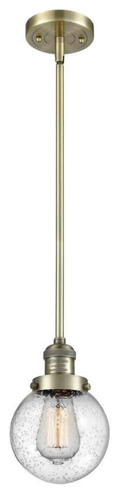Innovations 1-LT Beacon 6" Mini Pendant - Antique Brass