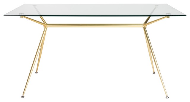 Buy Officedesk Modern 60 Executive Glass Desk Matte Brushed Gold