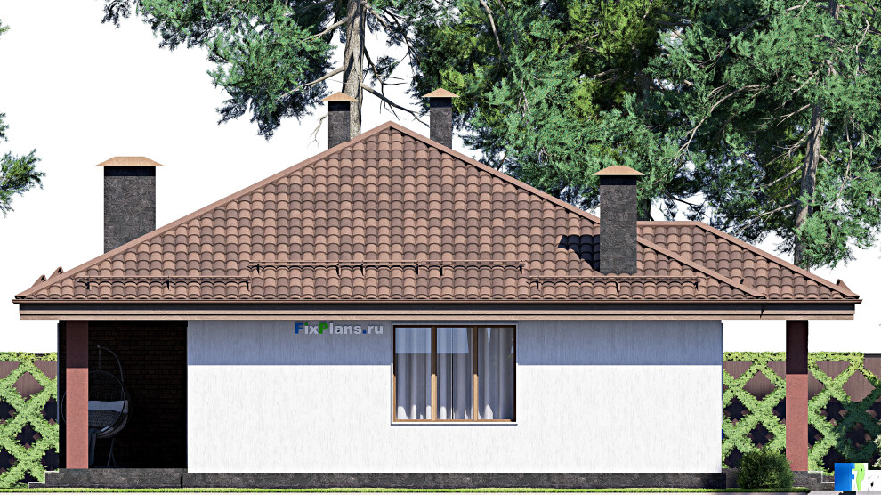 Проект одноэтажного дома 13х18м S165м2 F-17333