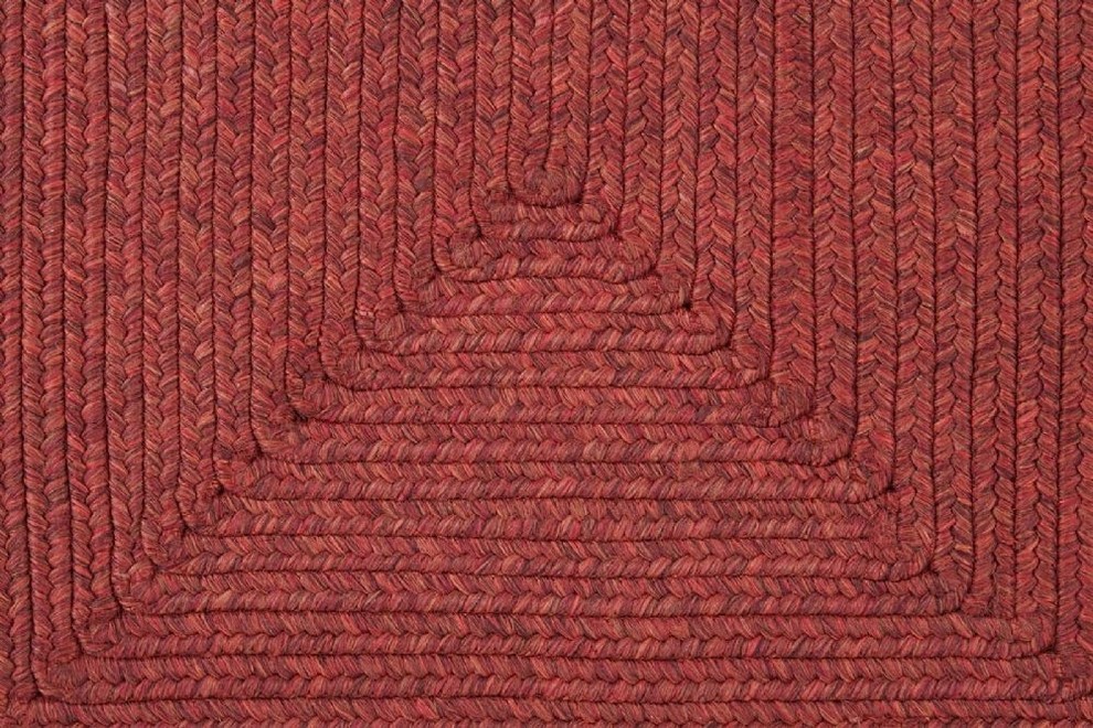 Braided Liberty Area Rug, Rectangle, Red Clay-Chocolate, 5'x8'
