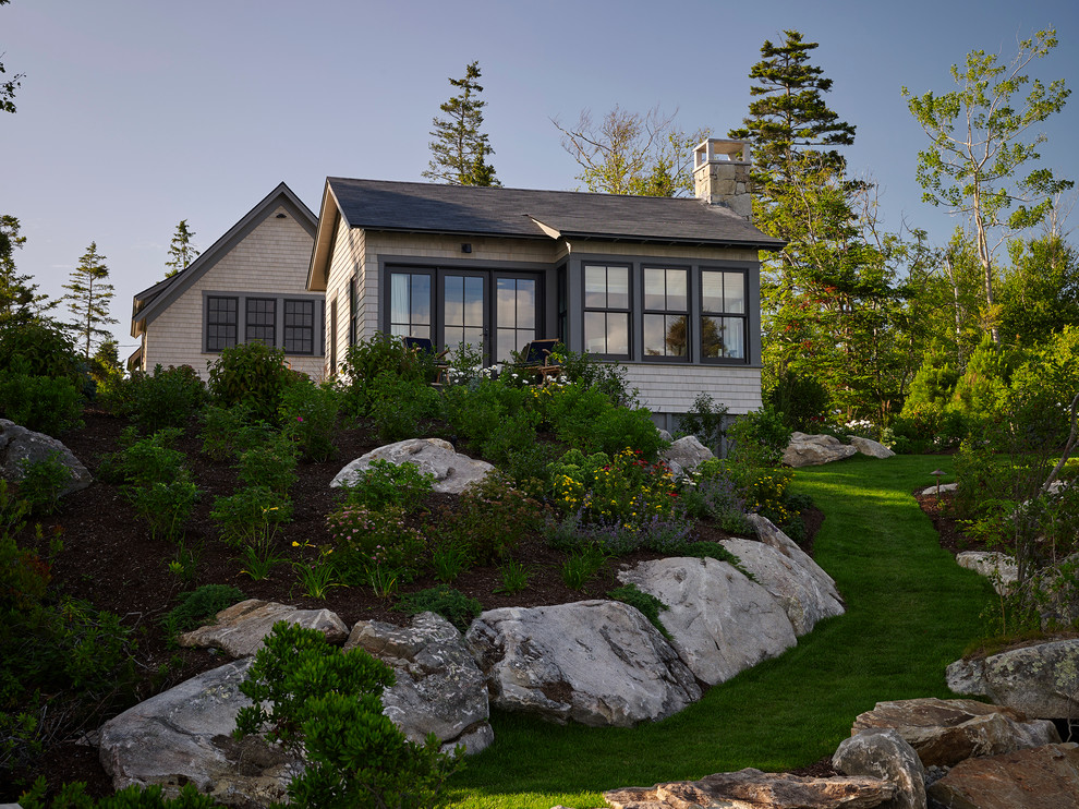Photo of a beach style exterior in Portland Maine.