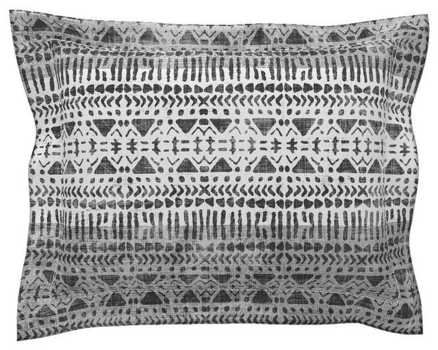 Southwest Tribal Onyx Large Tribal Cotton Pillow Sham