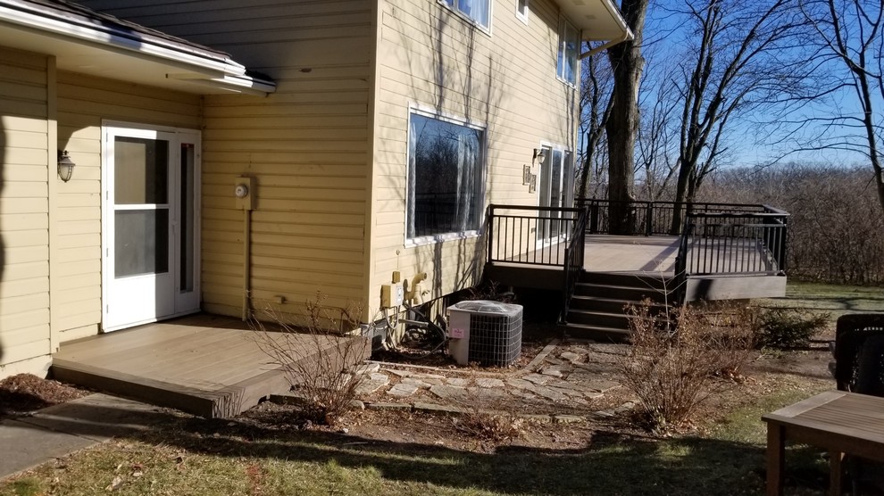 Example of a large backyard deck design with no cover