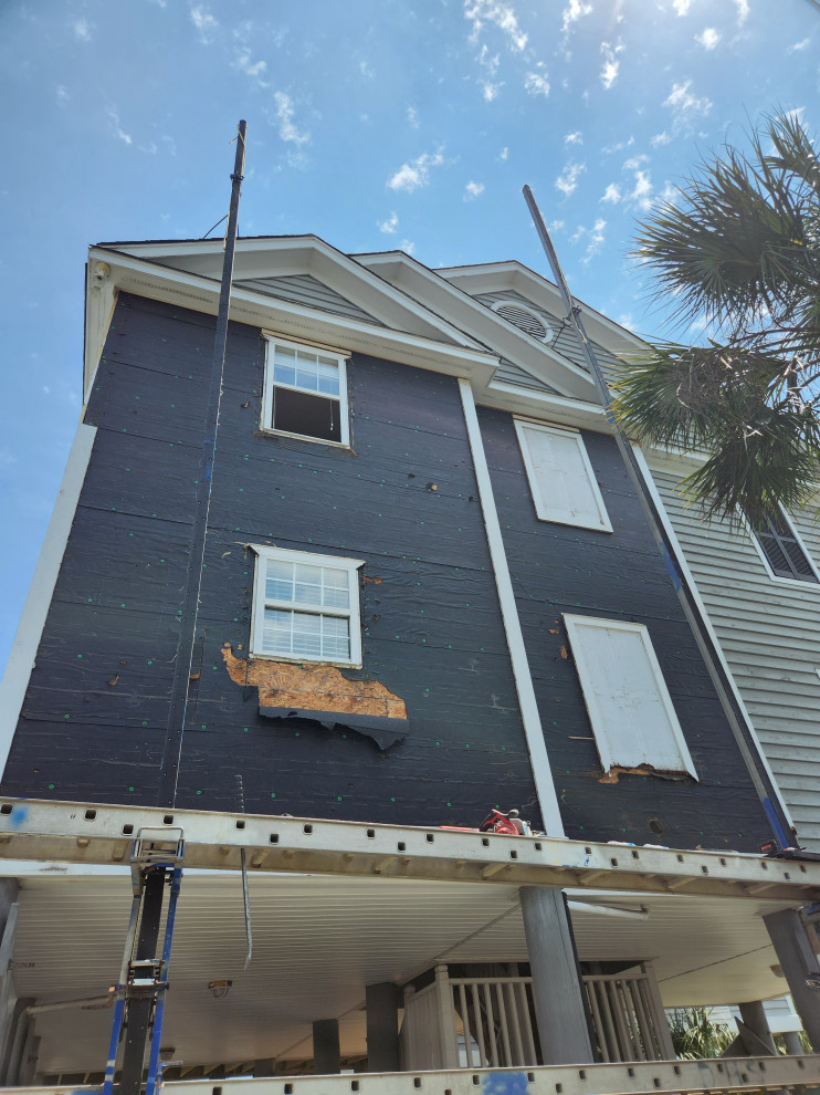Exterior remodel / Windows / cider siding / paint