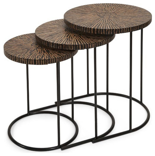 3-Pc Coco Shell Nesting Tables