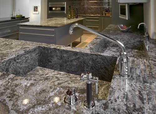 Dynamic Blue Granite Countertop Sink Modern Kitchen Phoenix