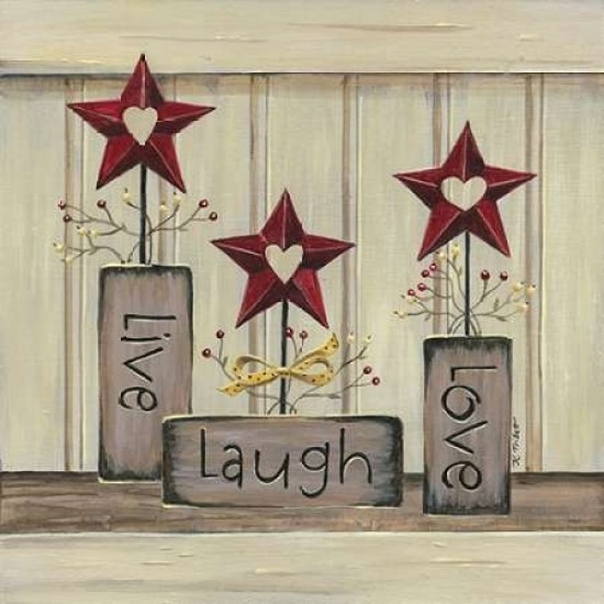 Live Laugh Love Poster Print By Karen Tribbet Contemporary