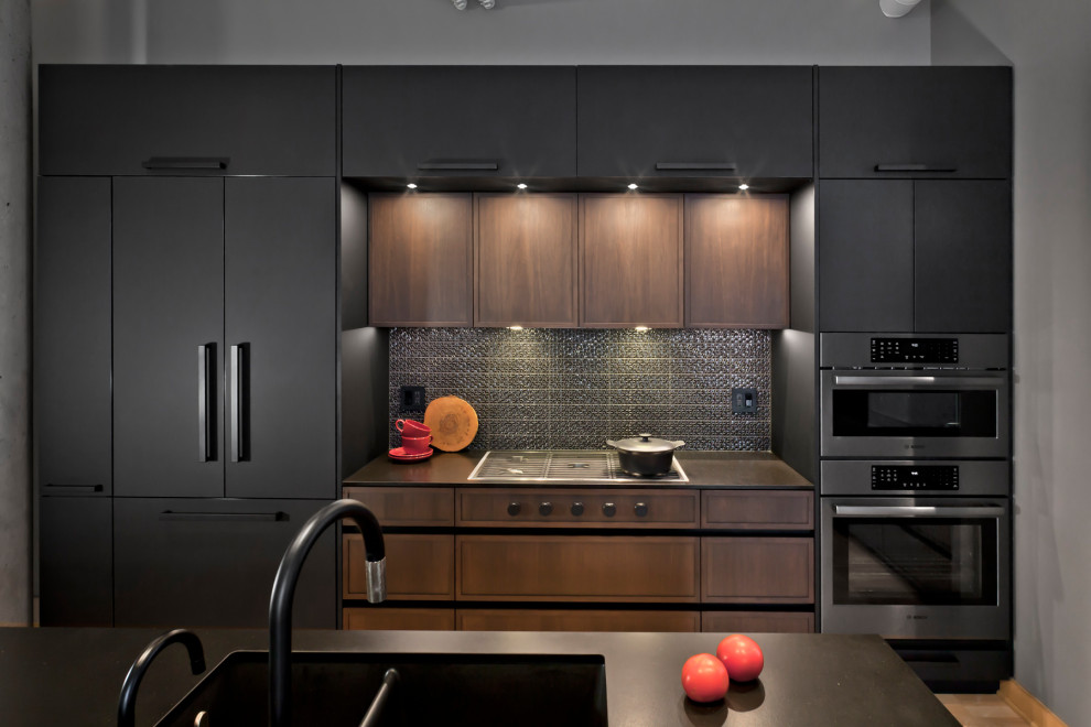This is an example of a modern kitchen in Minneapolis.