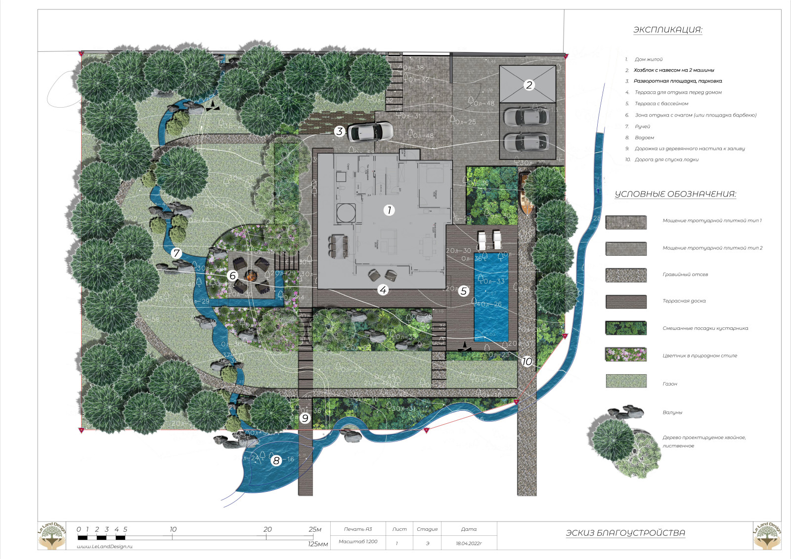 Эскизный план благоустройства