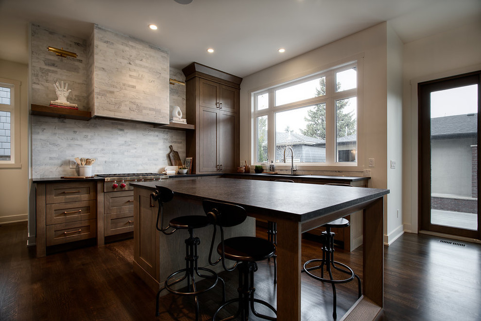 Inspiration for a transitional kitchen remodel in Calgary