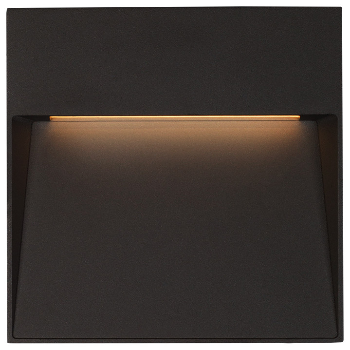 Casa Exterior Wall Lamp, Black, 4.5"Wx4.5"Hx1"E