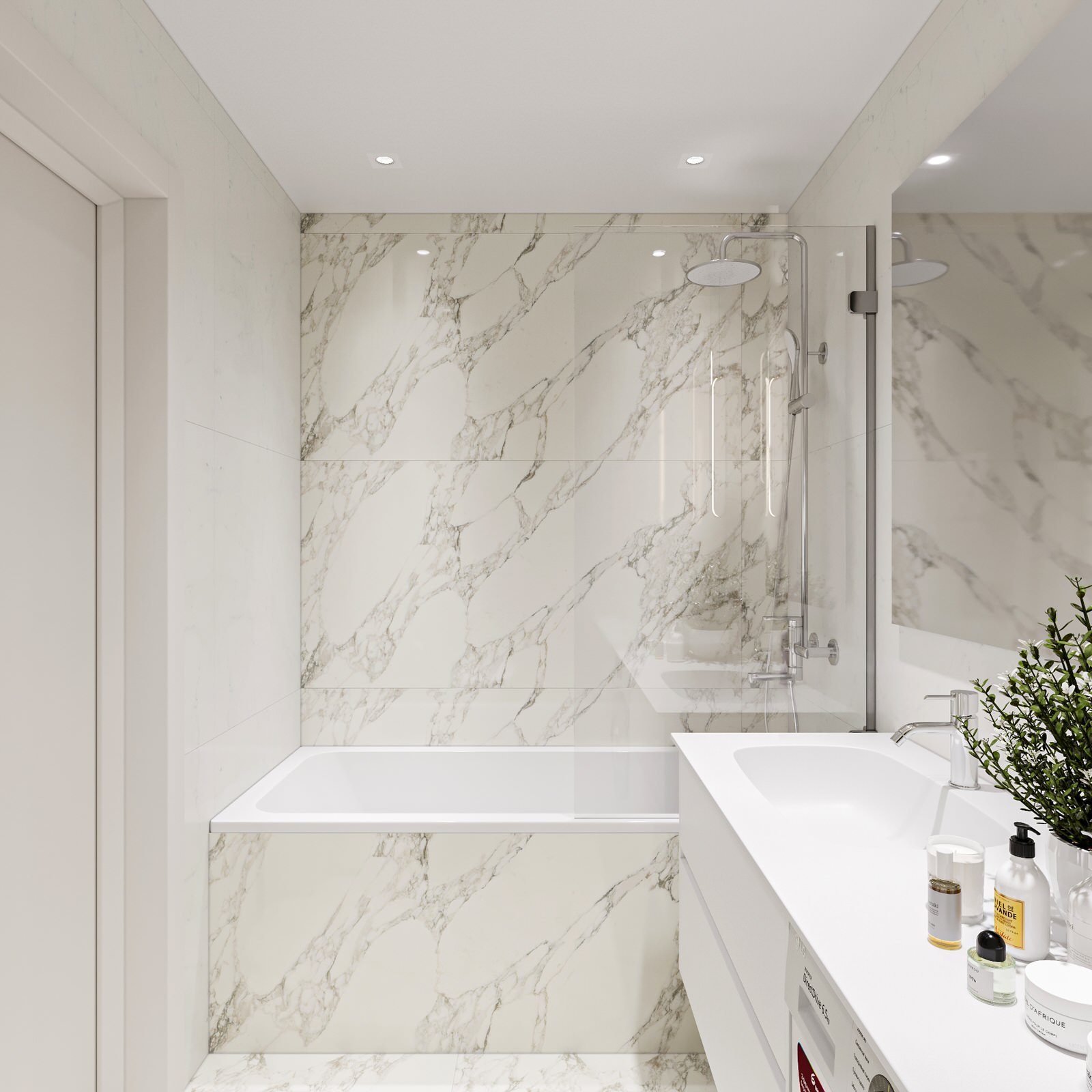 Дизайн гостиной и коридора