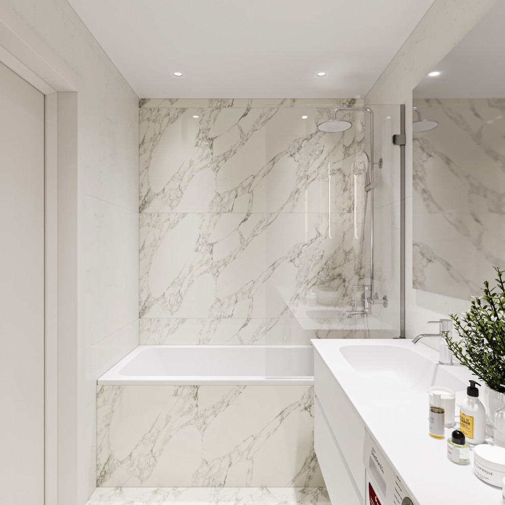 Дизайн гостиной и коридора