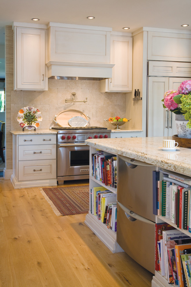 Inspiration for a traditional kitchen in Denver with stainless steel appliances.