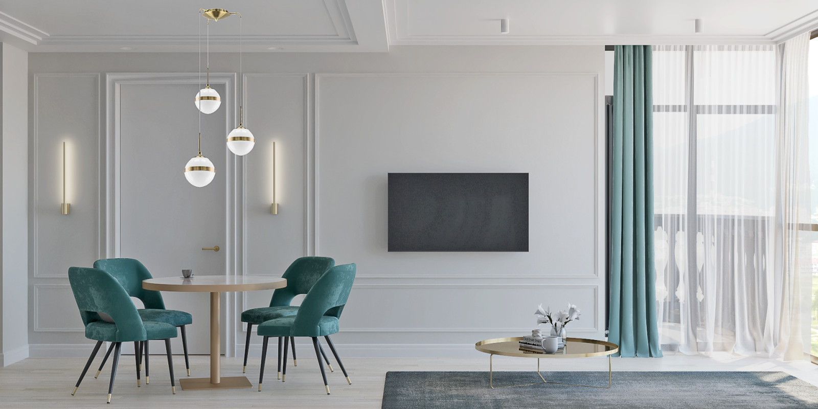 Кухня-гостиная 22,5 кв.м