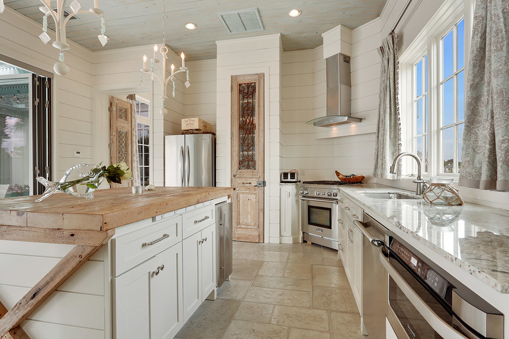 This is an example of a beach style kitchen in New Orleans.