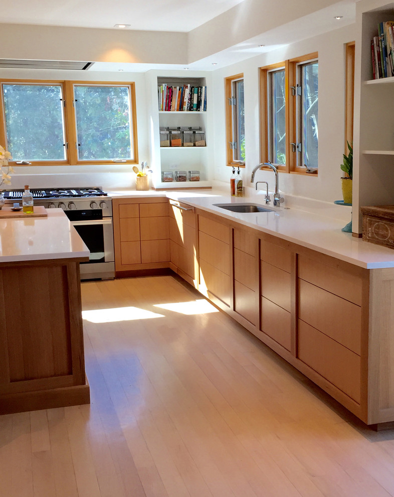 Inspiration for a transitional kitchen remodel in Boston