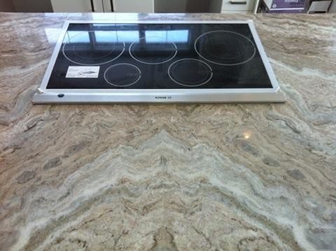 Bookmatched Granite Countertop Seams Contemporary Kitchen