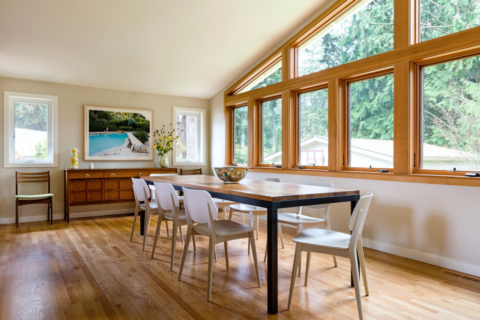Seattle Mid-Century Remodel/Addition - Midcentury - Dining Room ...