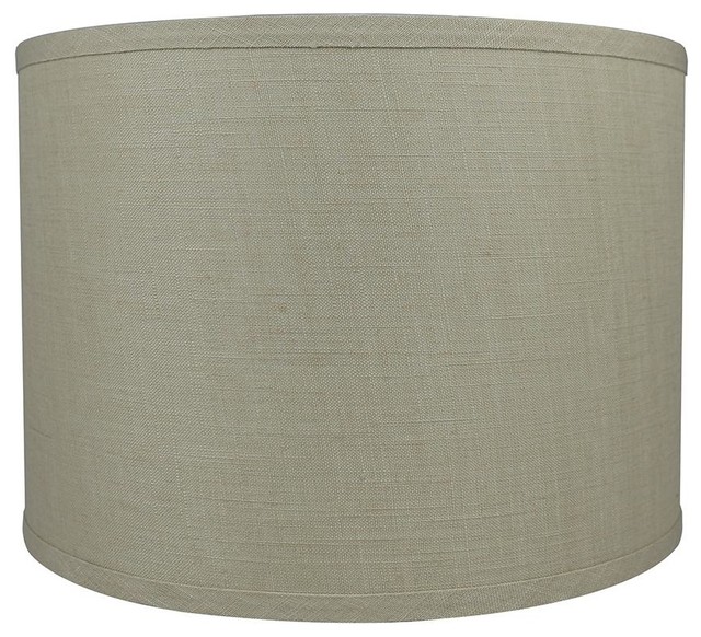 Classic Drum Smooth Linen Lamp Shade Transitional Lamp Shades by