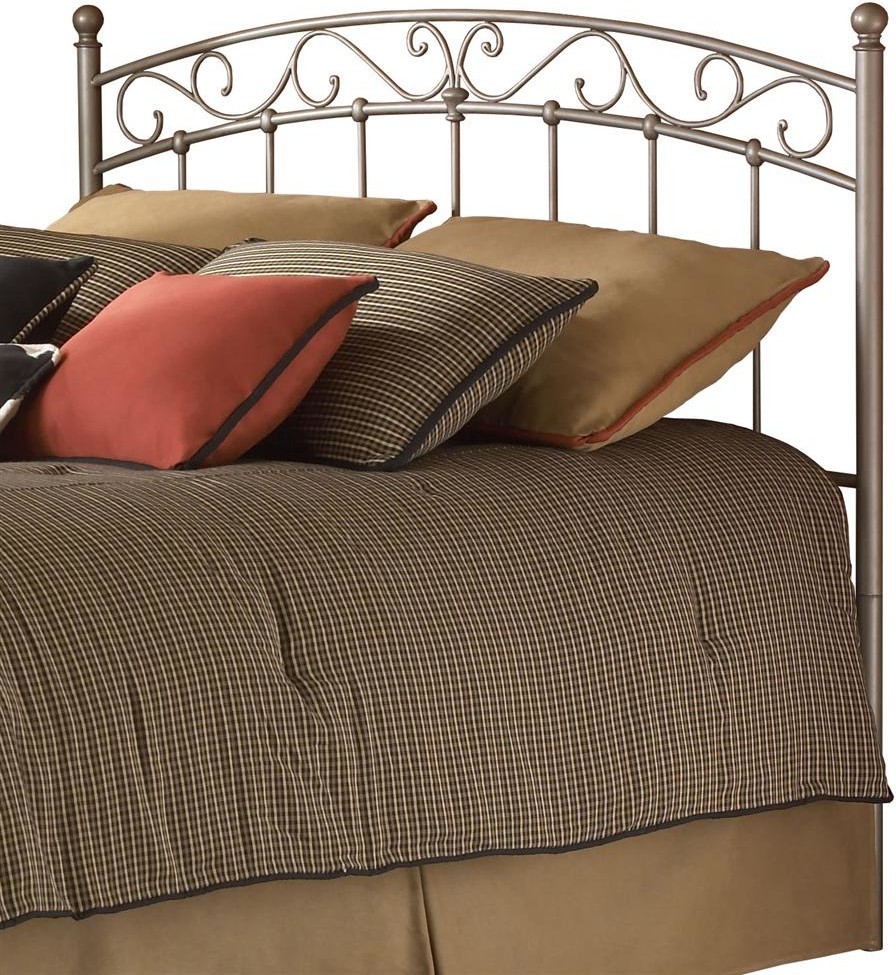 Arched Metal Headboard In New Brown Finish (Twin)