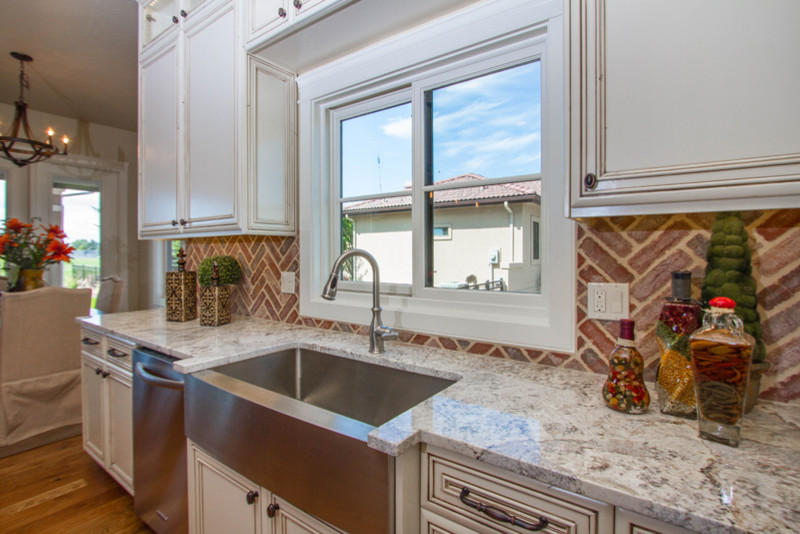 Arts and crafts kitchen photo in Boise