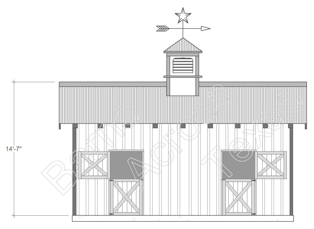2 Stall Horse Barn