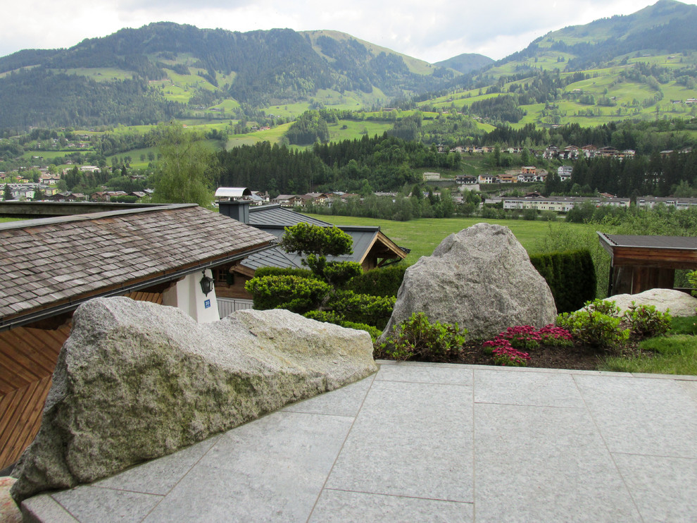 Facade in Japanese style for house in Austria