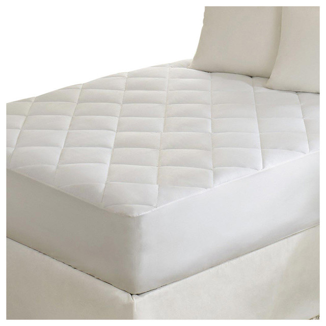 Madison Park Essentials Frisco Microfiber Quilted Sofa Bed Pad Waterproof Mattress Pad White Twin Xl