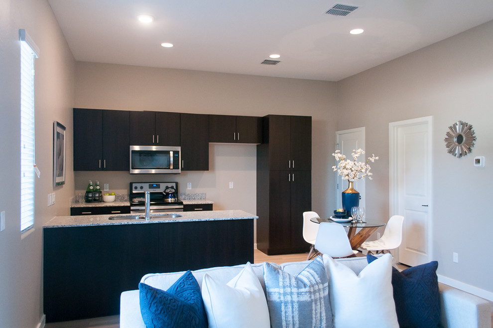 Home design - small transitional home design idea in Phoenix