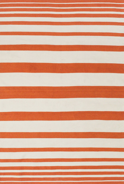 Weave & Wander Salta Rug, Orange/White, 8'x11'