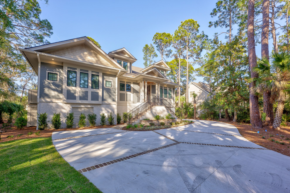 Front façade in dappled light
