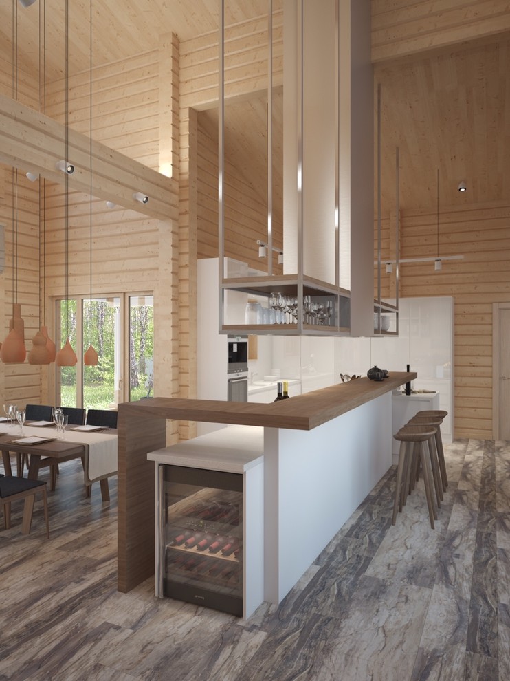 проект интерьеров коттеджа из бруса