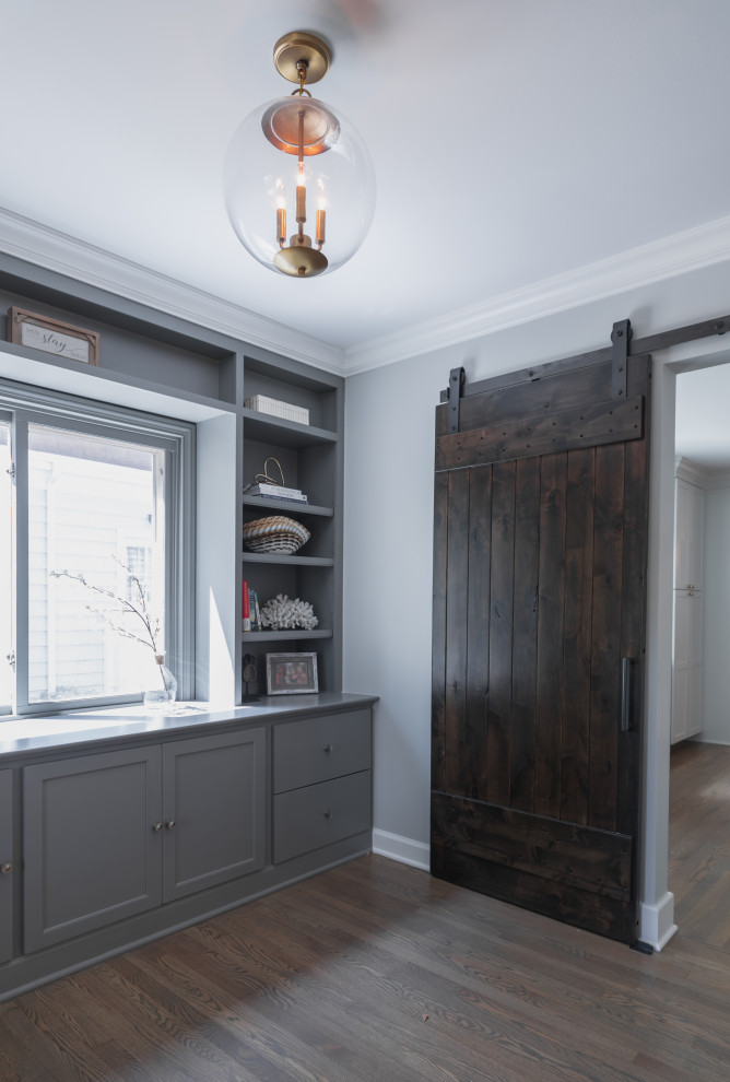 Inspiration for a rustic entryway remodel in Chicago