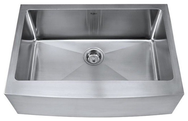 29.75 in. Contemporary Single Bowl Stainless Steel Kitchen Sink