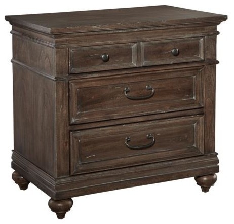 Hekman 12263 Homestead 32 Wide Wood Nightstand With Three Drawers