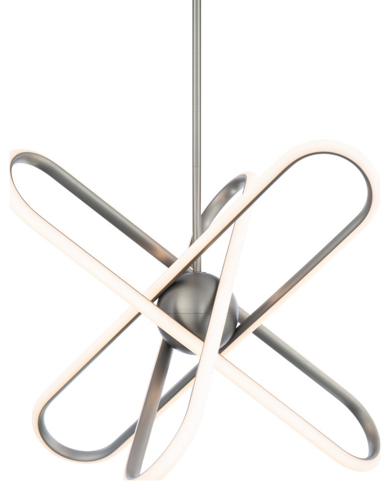 WAC Lighting PD-37224 Valerius 3 Light 24"W LED Abstract Multi - Brushed Nickel