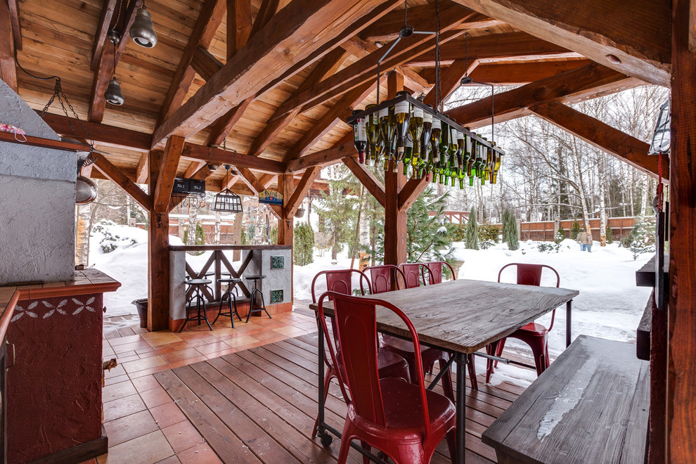 This is an example of a country deck in Moscow.