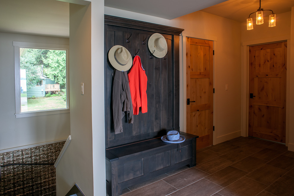 Entryway - transitional entryway idea in Seattle