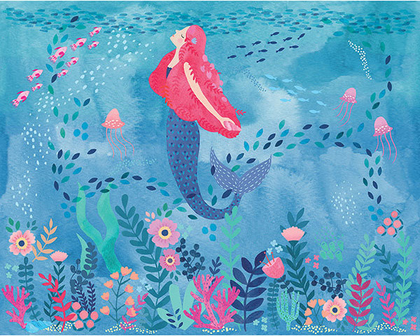 Mermaid Magic Peel & Stick Mural