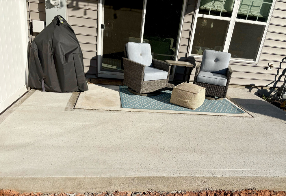 Brushed Finish Concrete Patio