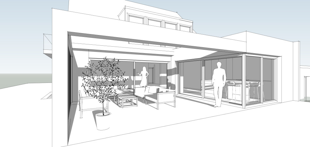 Modernisierung Einfamilienhaus mit Erweiterung der Gauben und  Fensteraufteilung